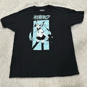 Hatsune miku black t shirt size large